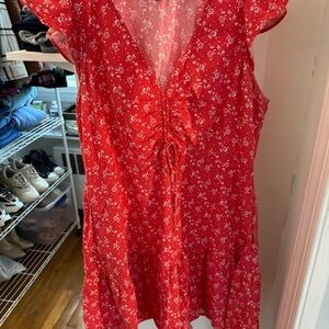 Red Floral Dress